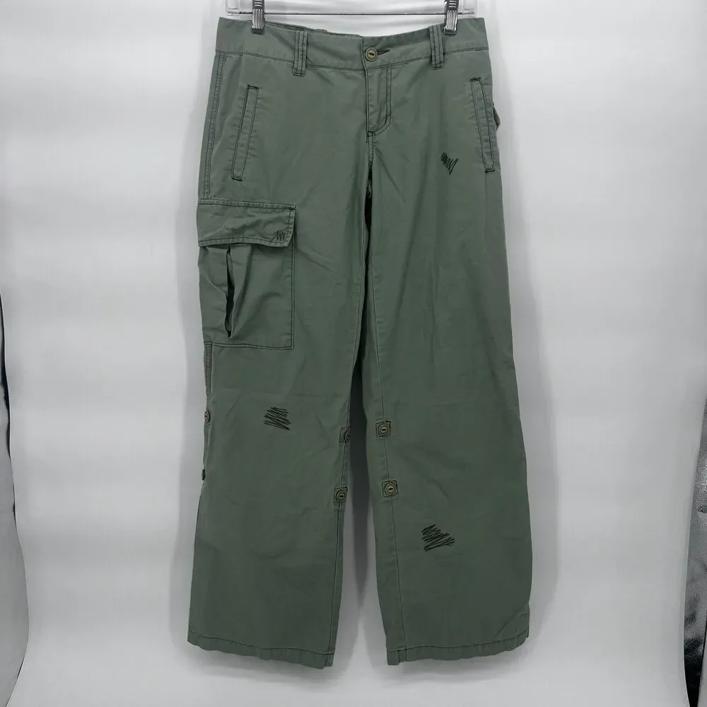 American Rag VTG Original Boho Cargo Retro Y2K Pants‎ JRS Size 5 Cotton
